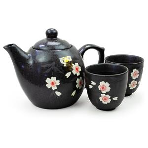 Thumbnail of Blossoms on Black | 20oz Tea Set