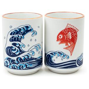 Thumbnail of Red Sea Bream/Waves | 10oz Japanese Ceramic Cup
