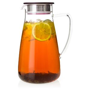 FORLIFE Mist Glass Ice Tea Jug , 50-Ounce, White