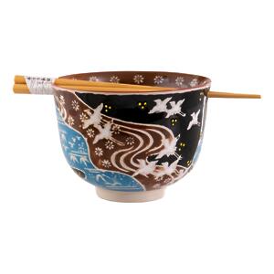 Thumbnail of Cranes Over River | Chopstick Bowl