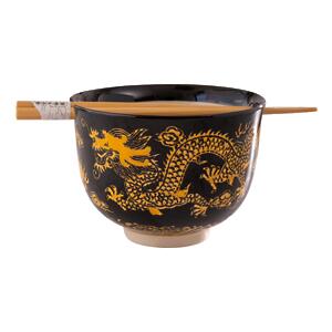 Thumbnail of Dragon on Black | Chopstick Bowl
