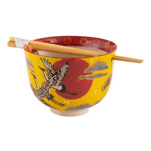 Thumbnail of Cranes Over Sun | Chopstick Bowl 
