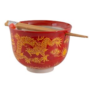Thumbnail of Dragon on Red | Chopstick Bowl