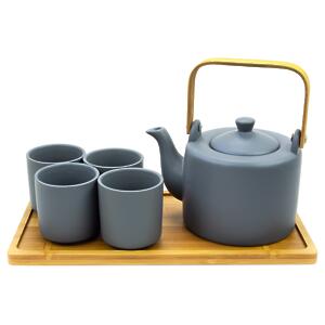 Thumbnail of Slate Gray | 28oz Neo Modern Tea Set with Tray