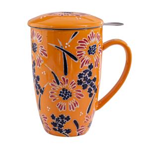 Thumbnail of Mug with Lid & Infuser | Yellow Flower