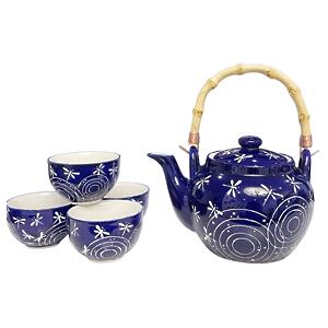 Thumbnail of Raindrop Dragonfly | 30oz Tea Set with Bamboo Handle 