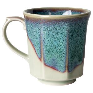 Thumbnail of Turquoise Flow | 9oz Porcelain Octagon Mug