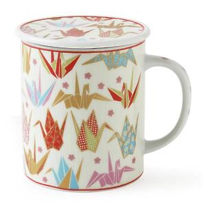 Thumbnail of Folded Red Cranes | 8oz Mug with Lid