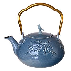Thumbnail of Ocean Blue Bird | 20oz Cast Iron Teapot
