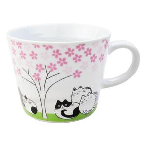 Thumbnail of Cats Under Pink Blossoms | 12oz Cat Mug