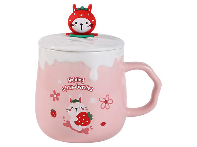 Thumbnail of Strawberry Bunny Rabbit | 14oz Mug with Lid & Spoon
