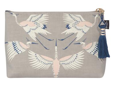 Thumbnail of Flight of Fancy Cranes | Large Zipper Pouch