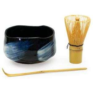 Thumbnail of Brush Stroke on Blue | 16oz Matcha Bowl Set