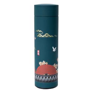 Thumbnail of Fans and Cranes on Blue | 17oz Insulated Tea Tumbler