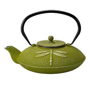 Thumbnail of Dragonfly on Green | 37oz Cast Iron Teapot