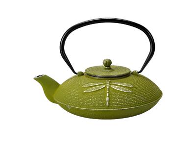 Thumbnail of Dragonfly on Green | 37oz Cast Iron Teapot