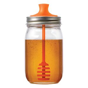 Thumbnail of Silicone Honey Dipper Lid | Regular Mouth Mason Jar