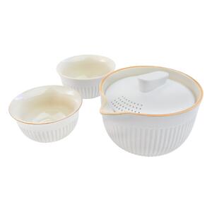 Thumbnail of White Ribbed | 6oz Gong Fu Travel Set with Case