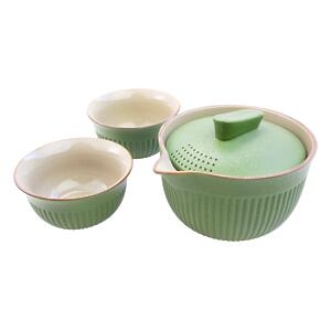 Thumbnail of Green Ribbed | 6oz Gong Fu Travel Set with Case