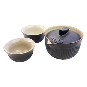 Thumbnail of Black Ribbed | 6oz Gong Fu Travel Set with Case