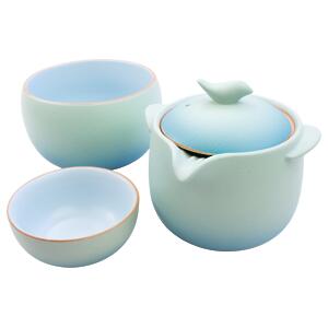 Thumbnail of Petite Bird on Toned Blue | 6oz Gong Fu Travel Set with Case