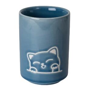 Thumbnail of Playful Cat on Blue | 10oz Japanese Ceramic Cup