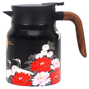 Thumbnail of Cranes Amongst Peonies on Black | 32oz Teapot