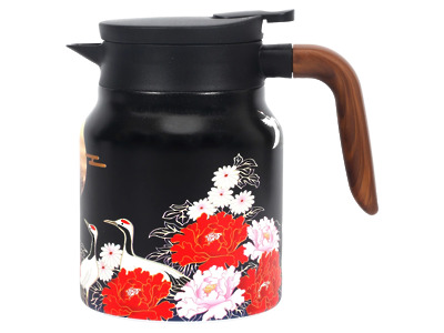 Thumbnail of Cranes Amongst Peonies on Black | 32oz Teapot