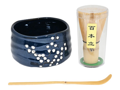 Thumbnail of Navy Blue Sakura | 21oz Matcha Bowl Set