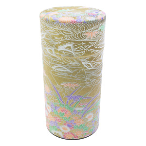 Thumbnail of Flowing Flowers on Gold | 7oz Paper Tea Canister