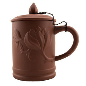 Thumbnail of Lotus Coffee Brown | 15oz Yixing Mug with Lid