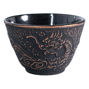 Thumbnail of Bronze Dragon on Black | 3oz Cast Iron Cup