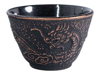 Thumbnail of Bronze Dragon on Black | 3oz Cast Iron Cup