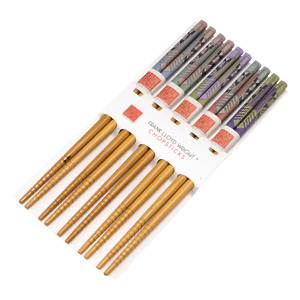 Thumbnail of FLW Imperial Hotel Peacock Rug Motif | 10 Piece Chopstick Set