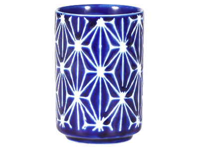 Thumbnail of Asanoha Geometric White on Navy | 10oz Cup
