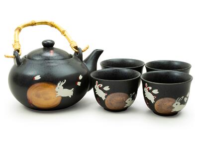 Thumbnail of Bunny Moon | 22oz Tea Set with Bamboo Handle