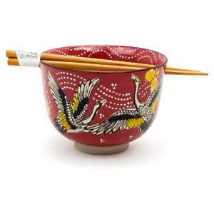 Thumbnail of Red Cranes | Chopstick Bowl 