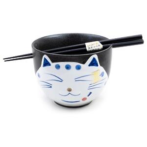 Thumbnail of Cat on Black | Chopstick Bowl