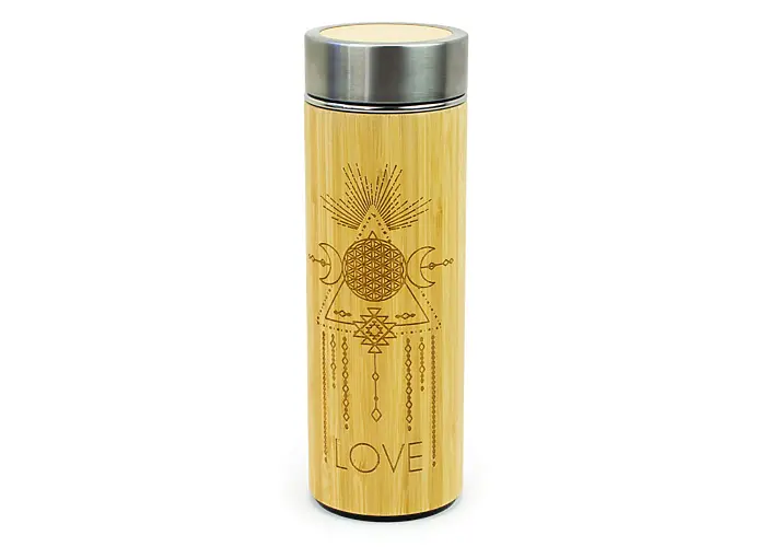 Engraved 500ml Bamboo Travel Tea Infuser