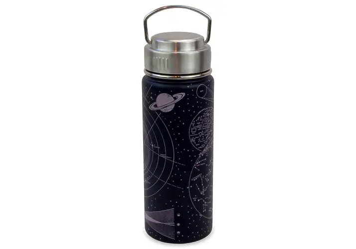 Retro Space 18 oz Stainless Steel Water Bottle / Travel Mug | Cognitive Surplus