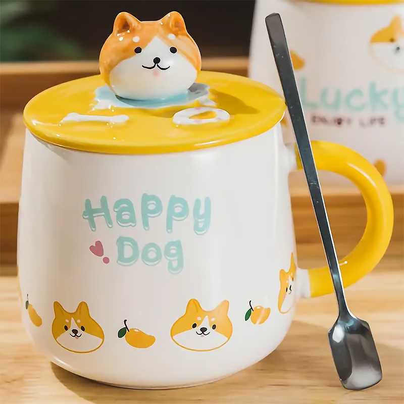 New Mexico Tea Company Happy Dog Shiba Inu Mug
